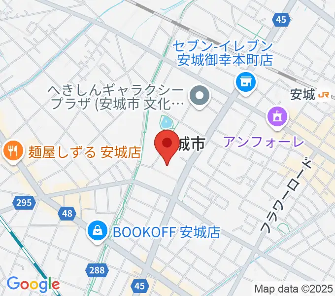 安城市民会館の地図