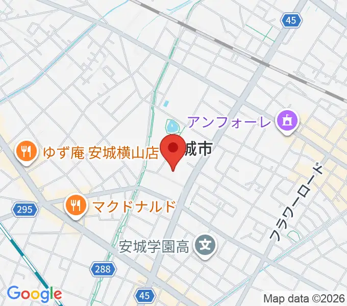 安城市民会館の地図