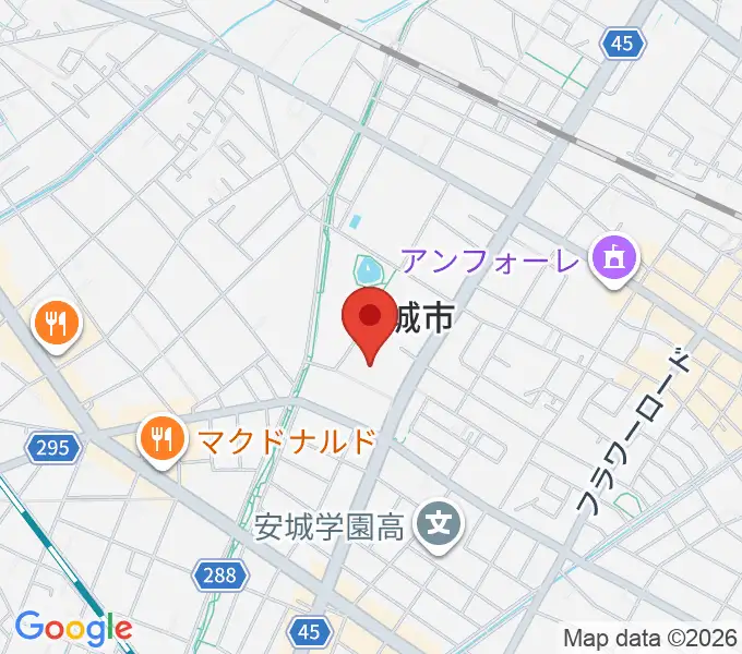 安城市民会館の地図