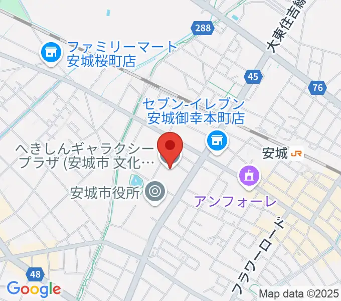 へきしんギャラクシープラザの地図