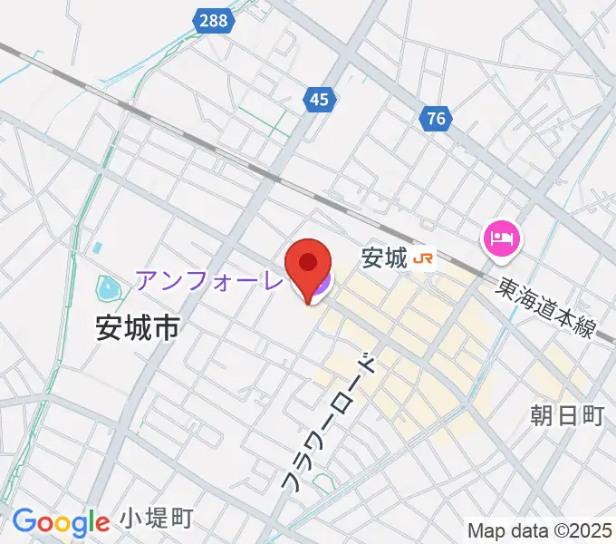 安城市アンフォーレの地図
