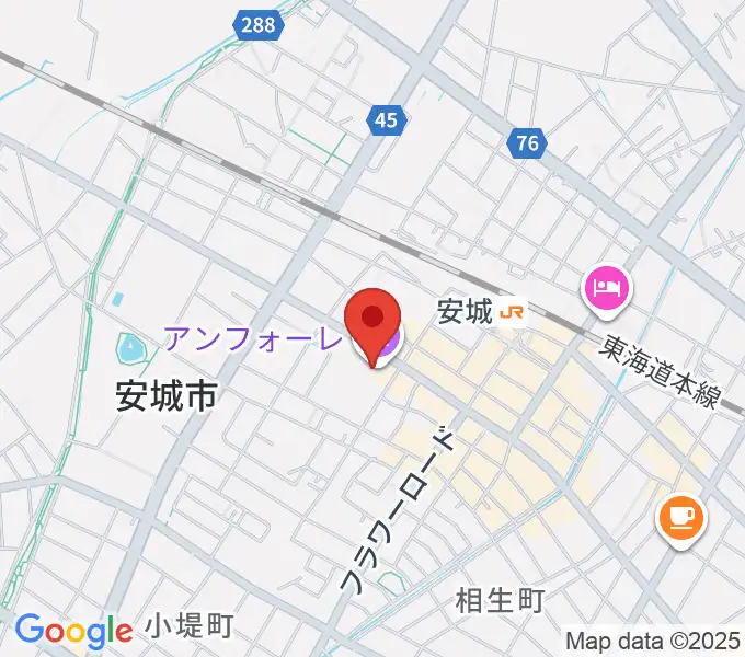 安城市アンフォーレの地図