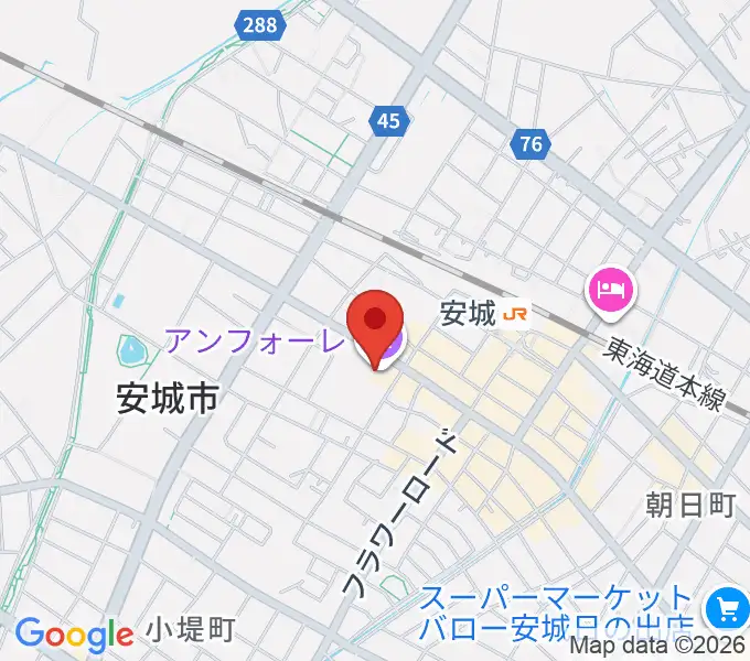 安城市アンフォーレの地図