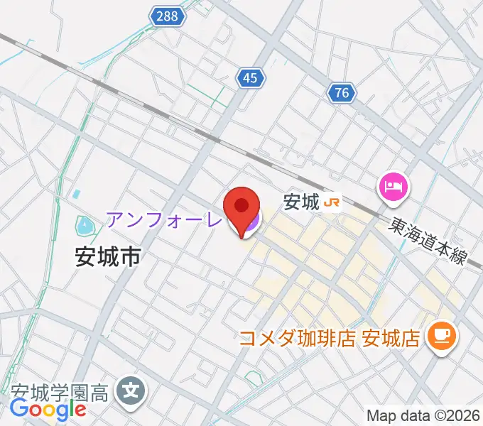 安城市アンフォーレの地図