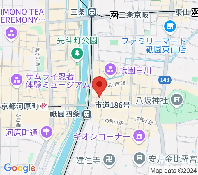 祇園四条Bonds Rosaryの地図