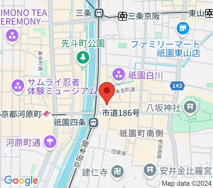 祇園四条Bonds Rosaryの地図