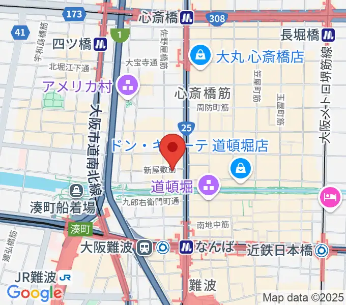 心斎橋PANHEAD GROOVEの地図