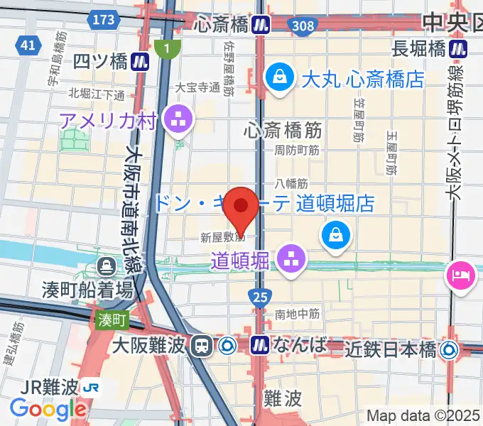 心斎橋PANHEAD GROOVEの地図