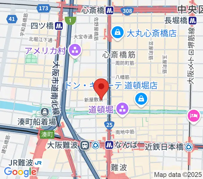 心斎橋PANHEAD GROOVEの地図
