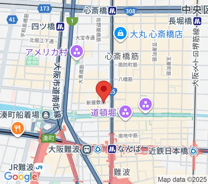 心斎橋PANHEAD GROOVEの地図