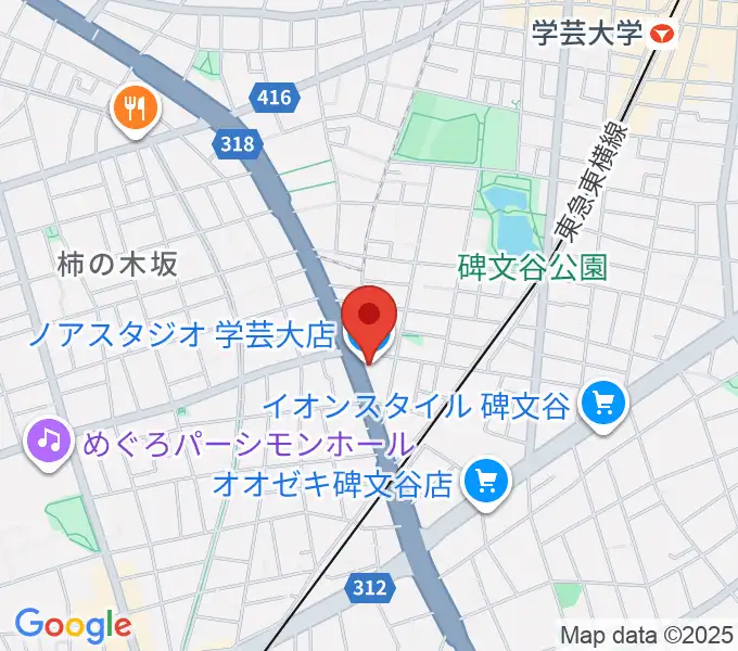 サウンドスタジオノア 学芸大店の地図