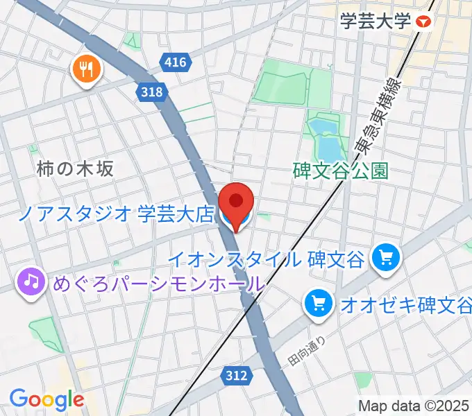 サウンドスタジオノア 学芸大店の地図