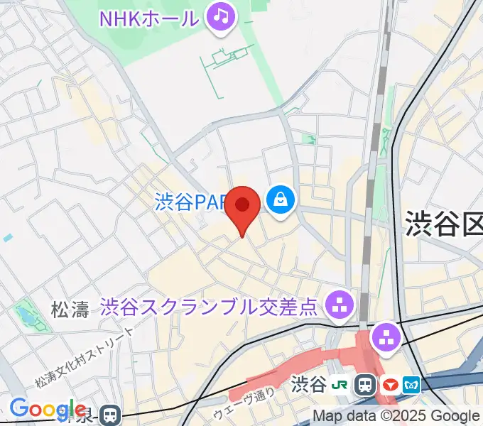 イシバシ楽器 SHIBUYA EASTの地図