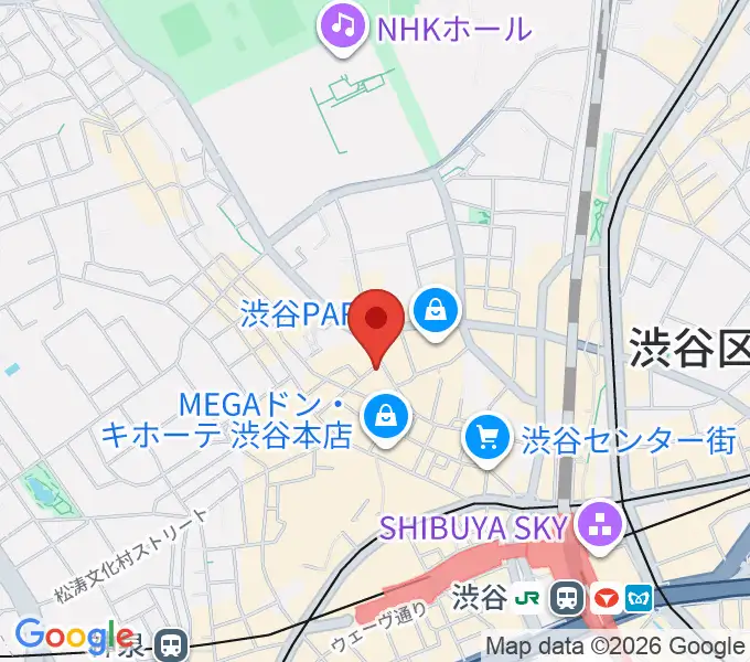 イシバシ楽器 SHIBUYA EASTの地図