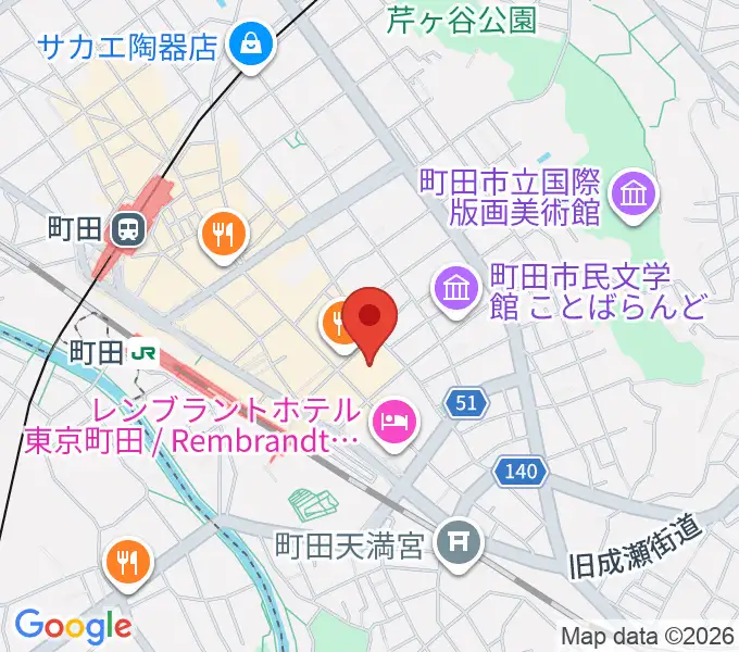 ディスクユニオン町田店の地図