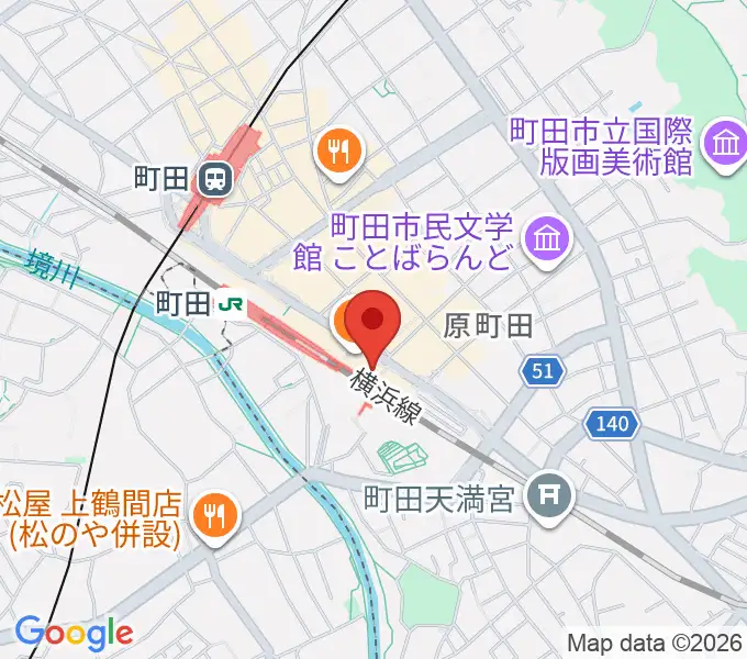 町田市文化交流センターの地図