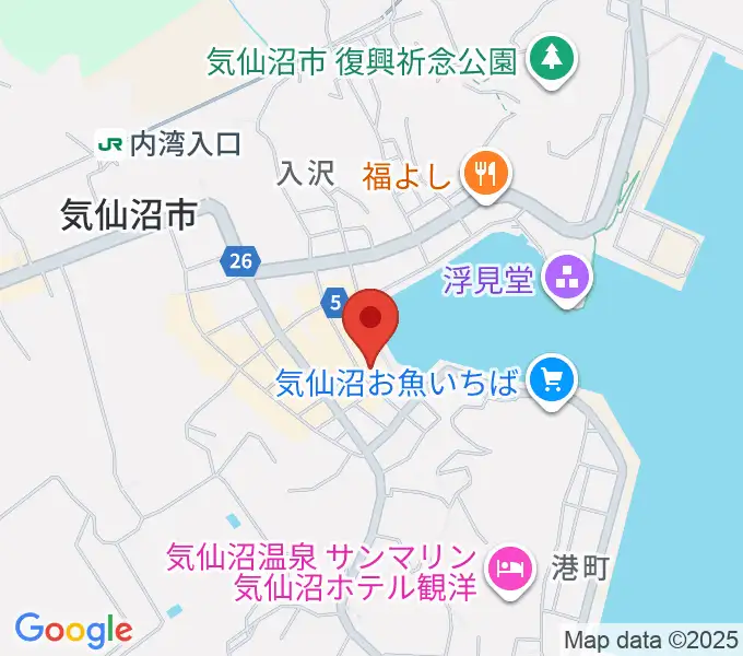 ラヂオ気仙沼 ぎょっとエフエムの地図