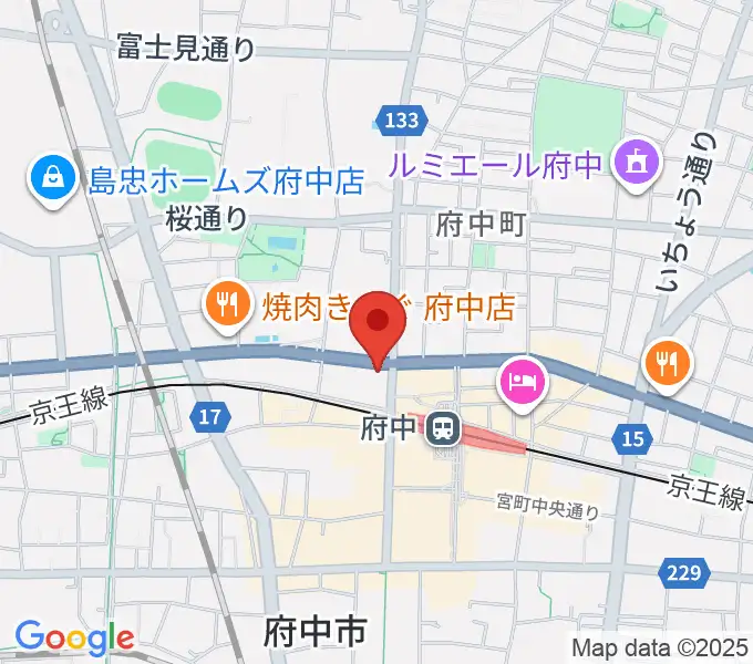 府中コパデカフェの地図