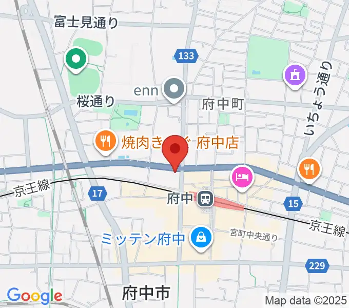府中コパデカフェの地図