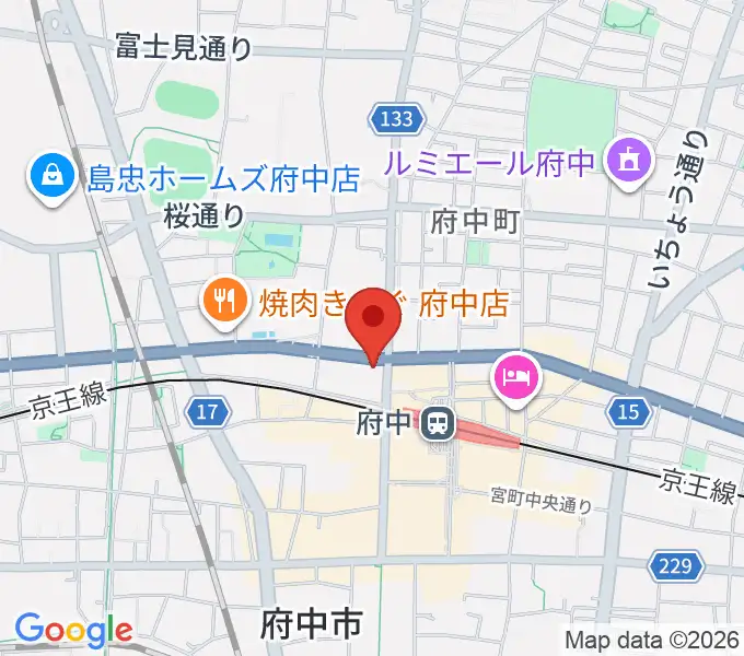 府中コパデカフェの地図
