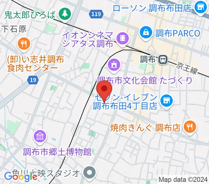 調布ヴァイオリンの地図