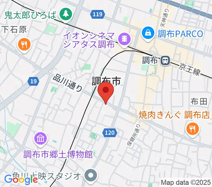 調布ヴァイオリンの地図