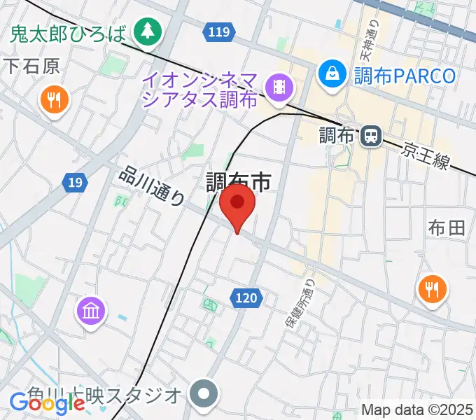 調布ヴァイオリンの地図