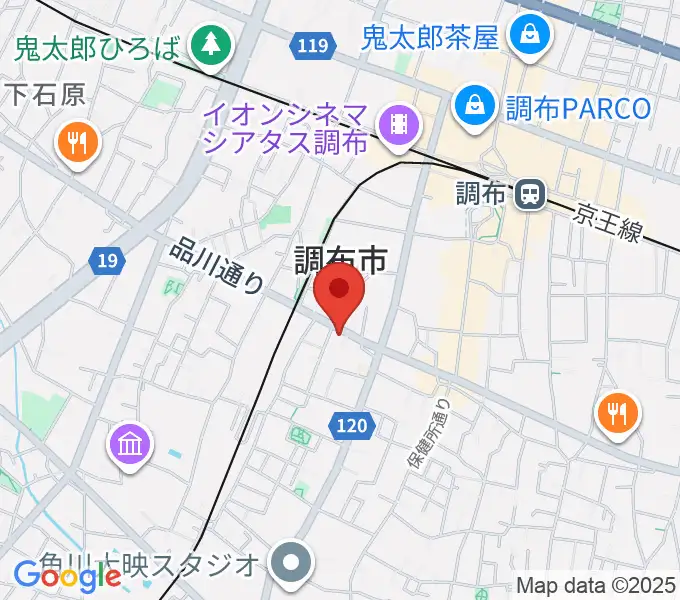 調布ヴァイオリンの地図