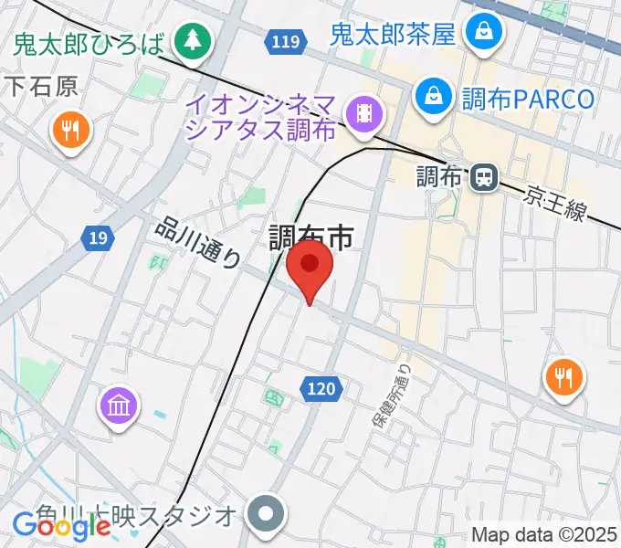 調布ヴァイオリンの地図