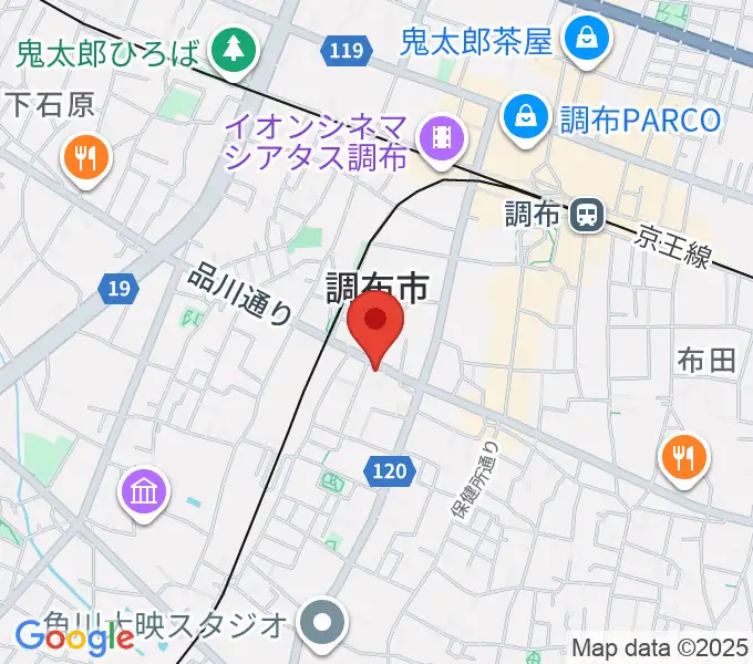 調布ヴァイオリンの地図