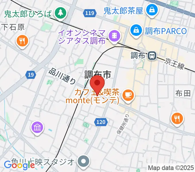 調布ヴァイオリンの地図