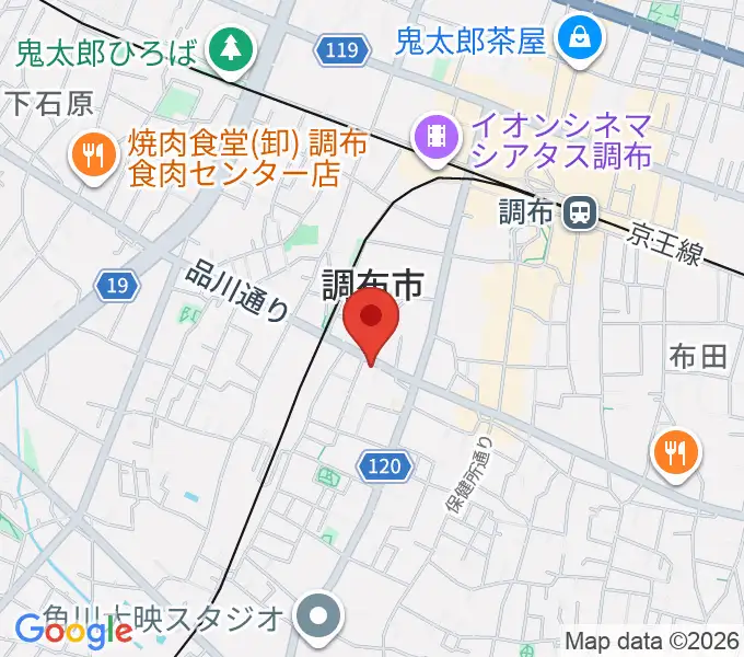 調布ヴァイオリンの地図