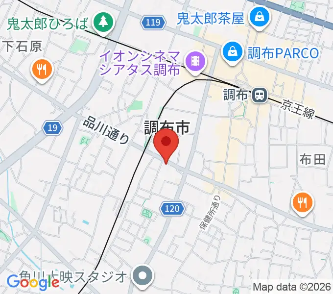 調布ヴァイオリンの地図