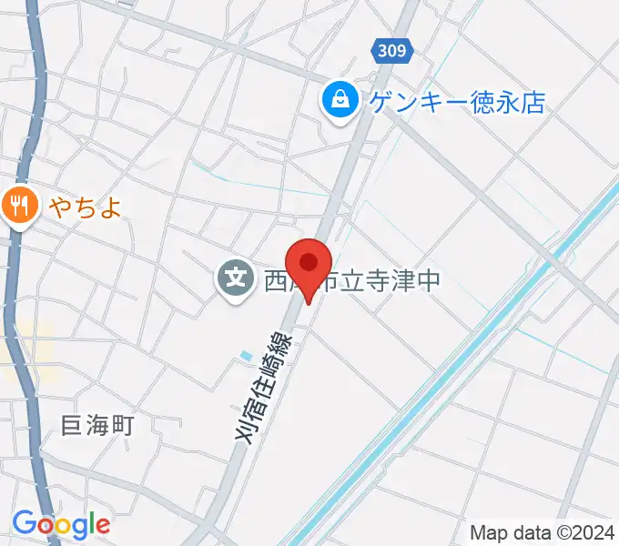 Tzミュージックスクールの地図