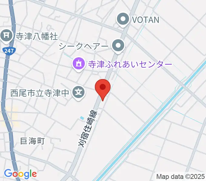 Tzミュージックスクールの地図