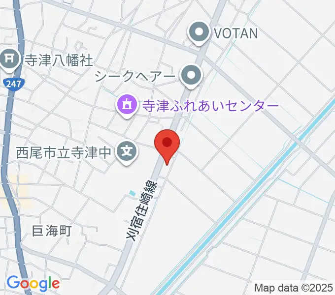 Tzミュージックスクールの地図