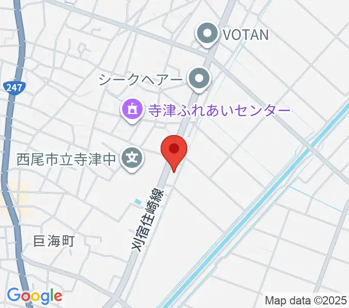 Tzミュージックスクールの地図
