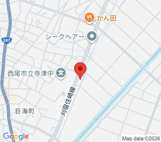 Tzミュージックスクールの地図