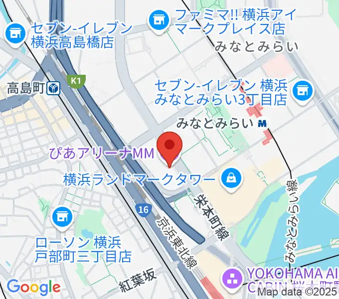 ぴあアリーナMMの地図