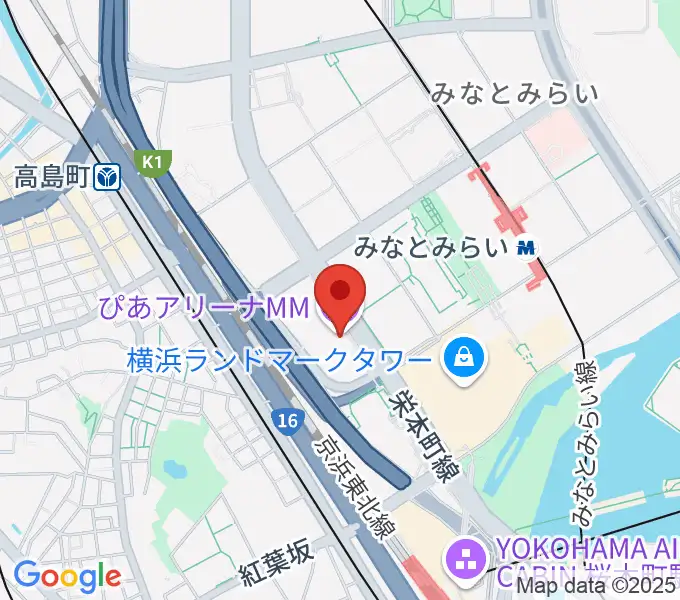 ぴあアリーナMMの地図