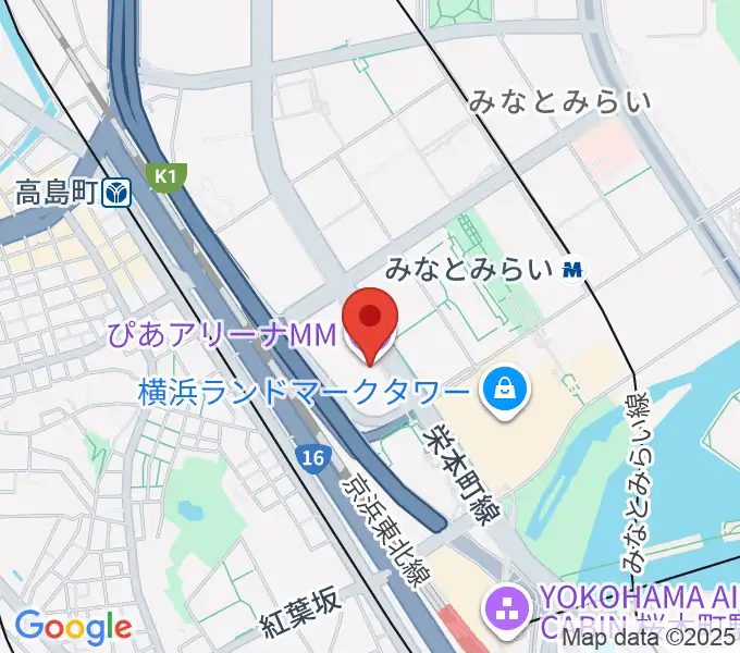 ぴあアリーナMMの地図