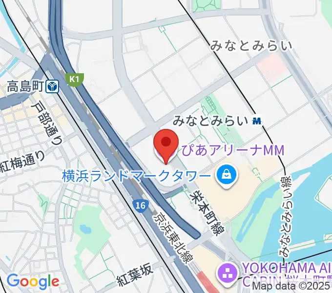 ぴあアリーナMMの地図