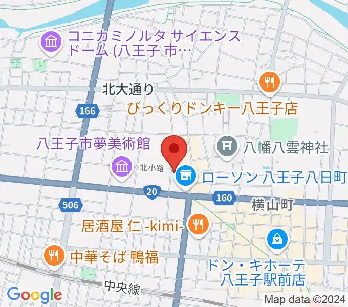 八王子サクラヤコーヒー店の地図