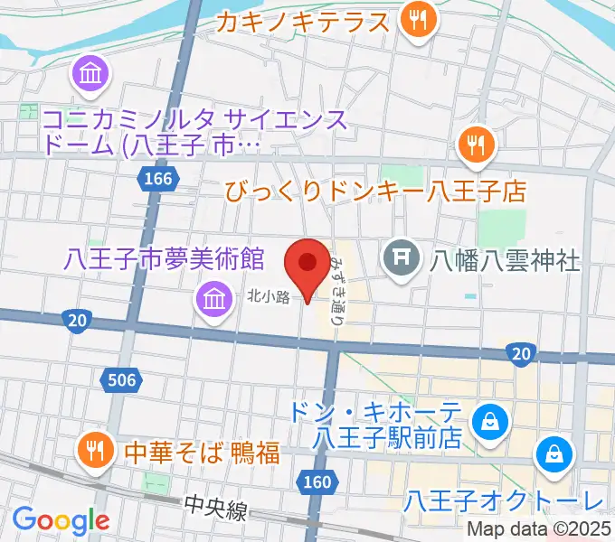 八王子サクラヤコーヒー店の地図