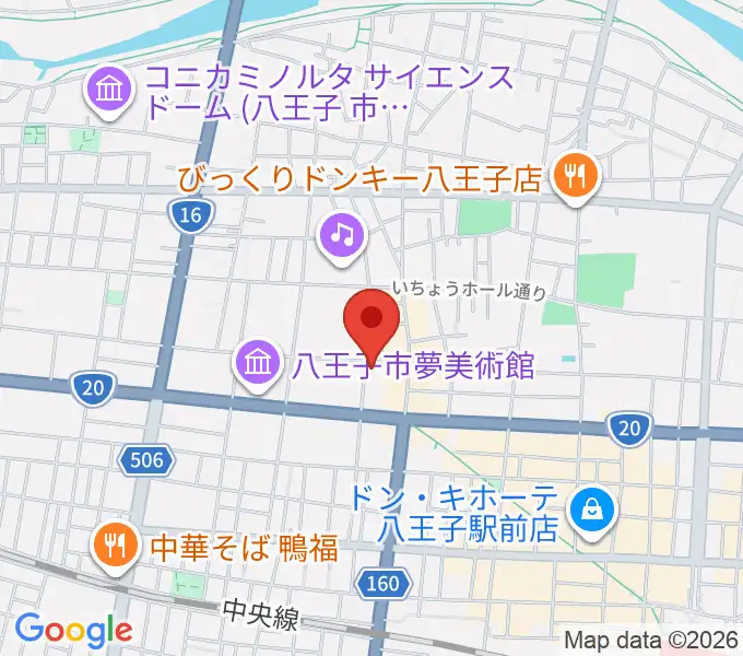 八王子サクラヤコーヒー店の地図