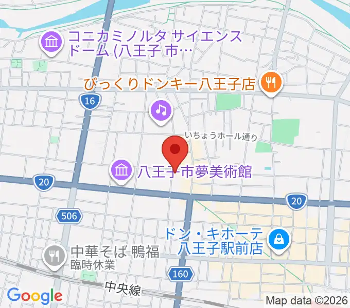 八王子サクラヤコーヒー店の地図