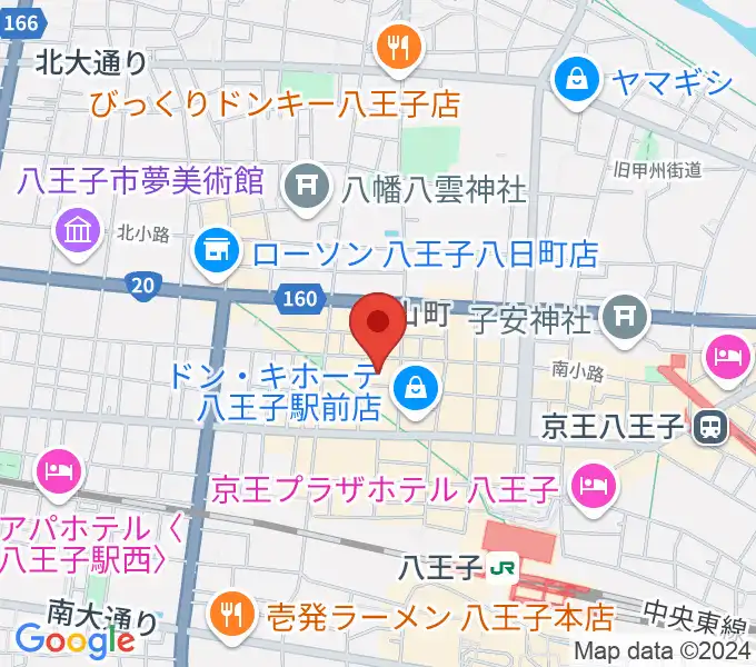 八王子ブッチャーの地図