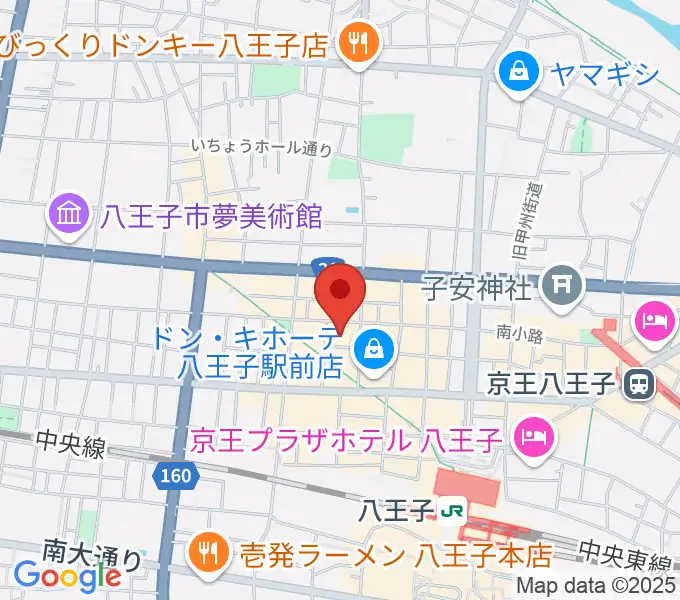 八王子ブッチャーの地図