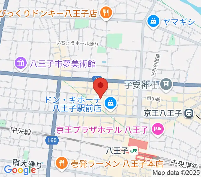 八王子ブッチャーの地図