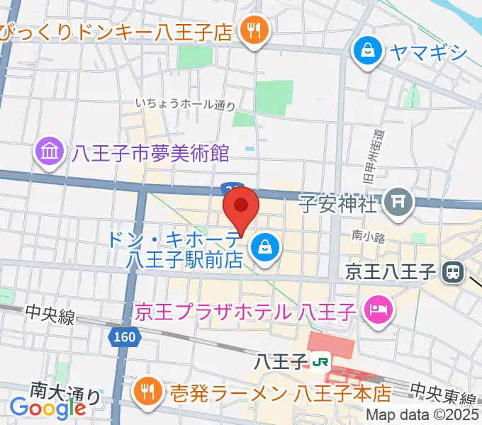 八王子ブッチャーの地図